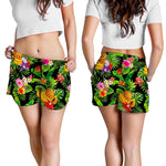 Tropical Hawaiian Fruits Pattern Print Women's Shorts