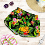 Tropical Hawaiian Fruits Pattern Print Women's Shorts