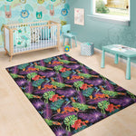 Tropical Hawaiian Jungle Print Area Rug