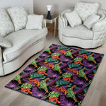 Tropical Hawaiian Jungle Print Area Rug