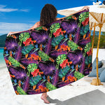 Tropical Hawaiian Jungle Print Beach Sarong Wrap