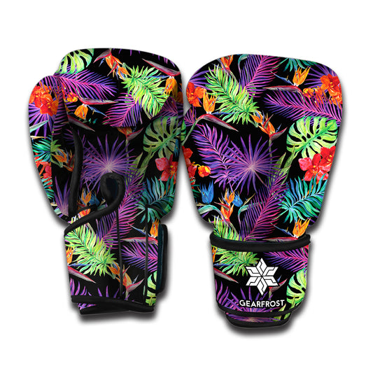 Tropical Hawaiian Jungle Print Boxing Gloves