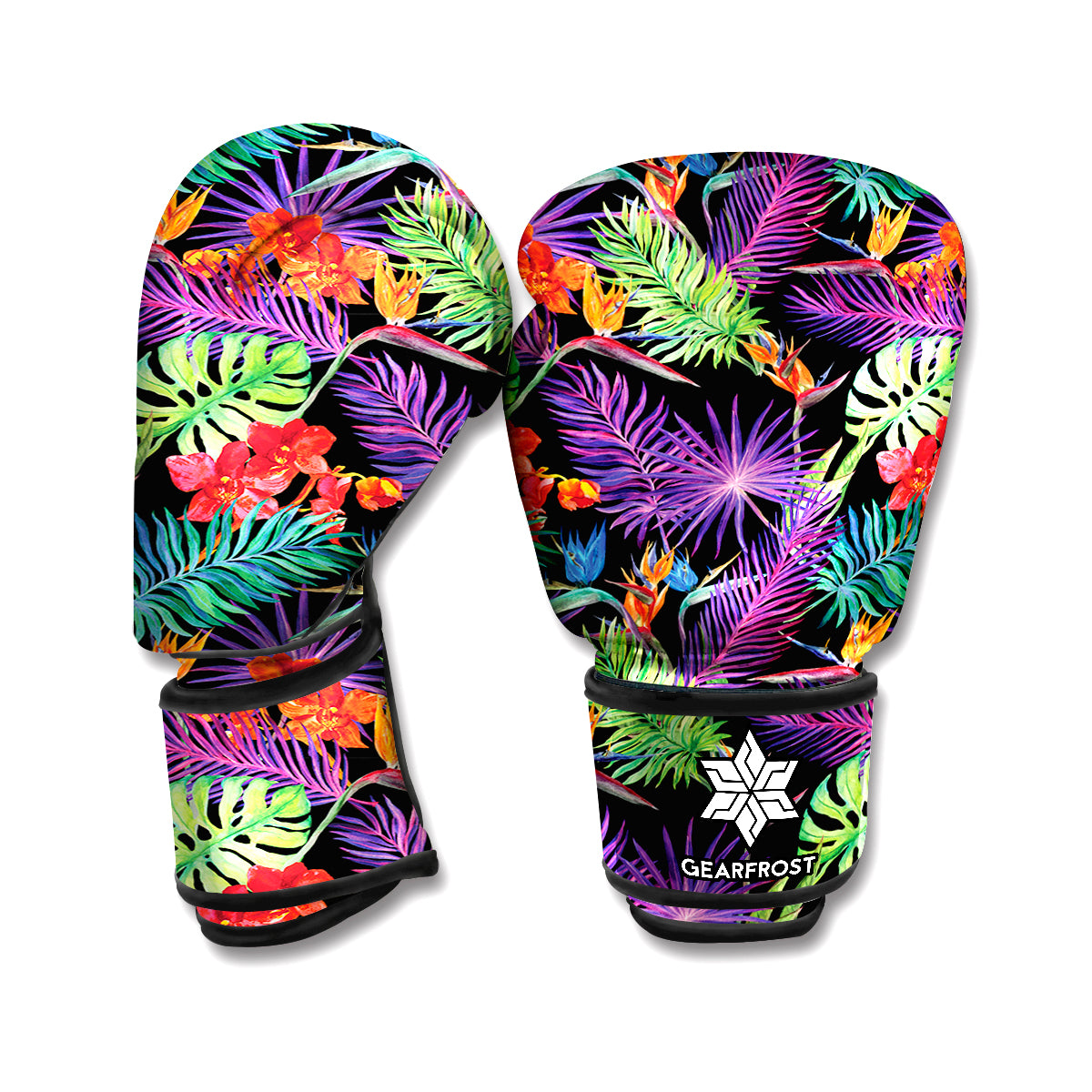 Tropical Hawaiian Jungle Print Boxing Gloves