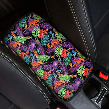 Tropical Hawaiian Jungle Print Car Center Console Cover