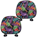Tropical Hawaiian Jungle Print Car Headrest Covers