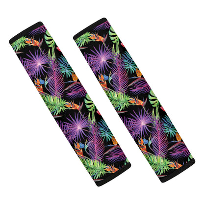 Tropical Hawaiian Jungle Print Car Seat Belt Covers