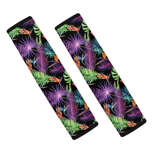 Tropical Hawaiian Jungle Print Car Seat Belt Covers