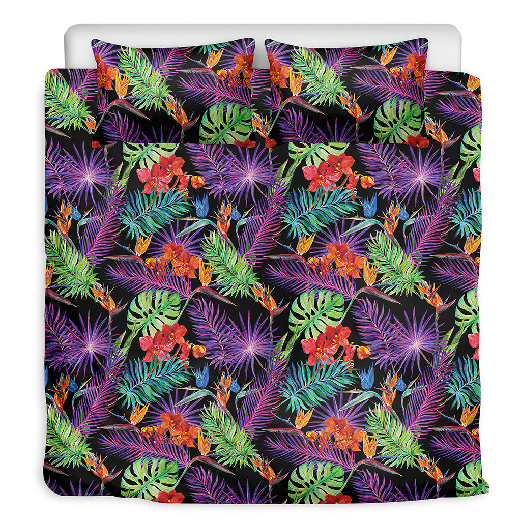 Tropical Hawaiian Jungle Print Duvet Cover Bedding Set
