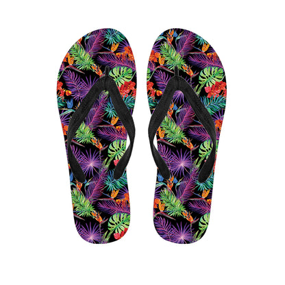 Tropical Hawaiian Jungle Print Flip Flops