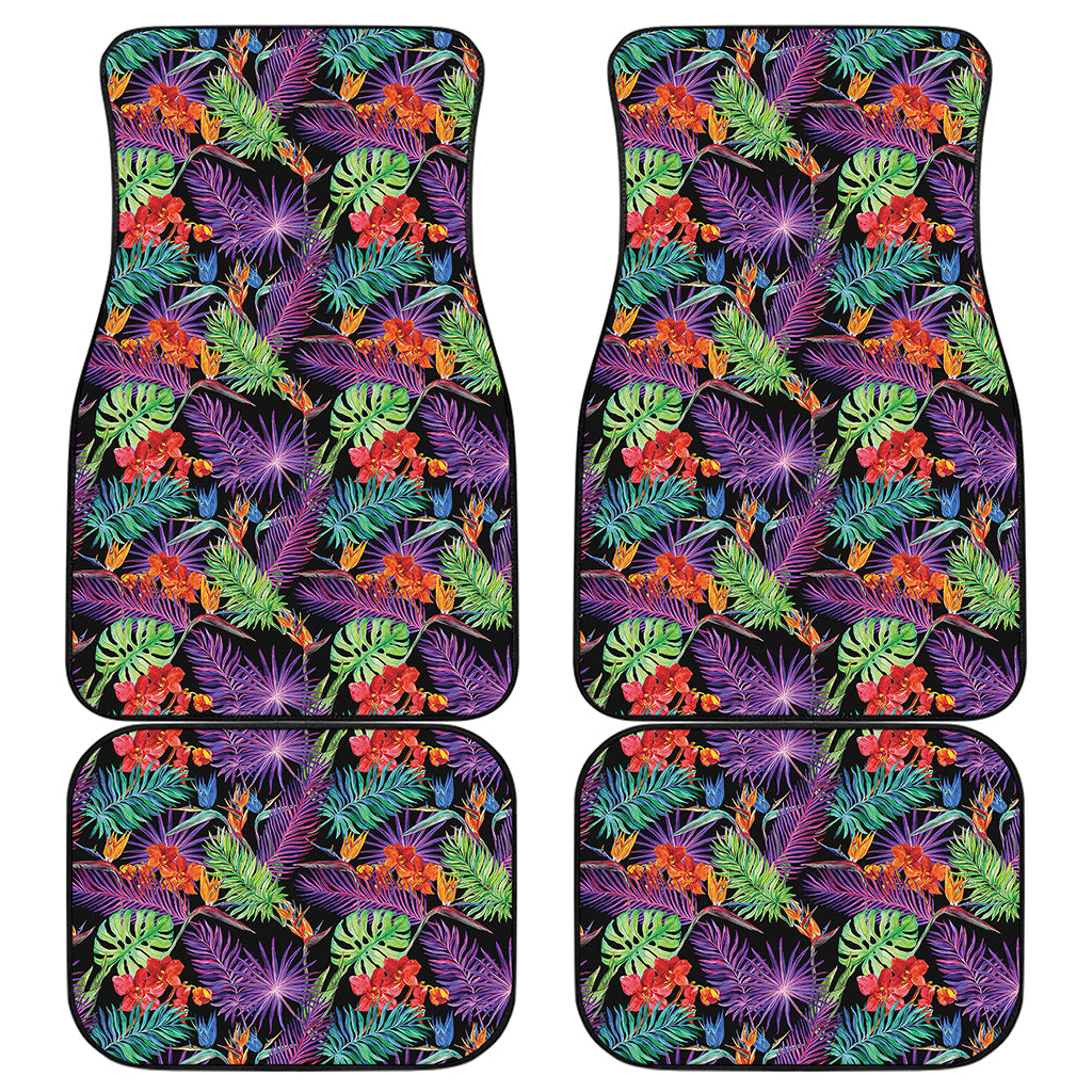 Tropical Hawaiian Jungle Print Front and Back Car Floor Mats