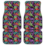 Tropical Hawaiian Jungle Print Front and Back Car Floor Mats