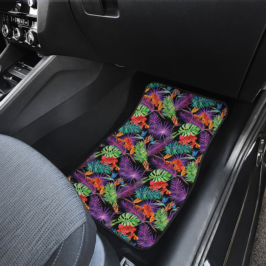 Tropical Hawaiian Jungle Print Front and Back Car Floor Mats