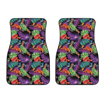 Tropical Hawaiian Jungle Print Front Car Floor Mats