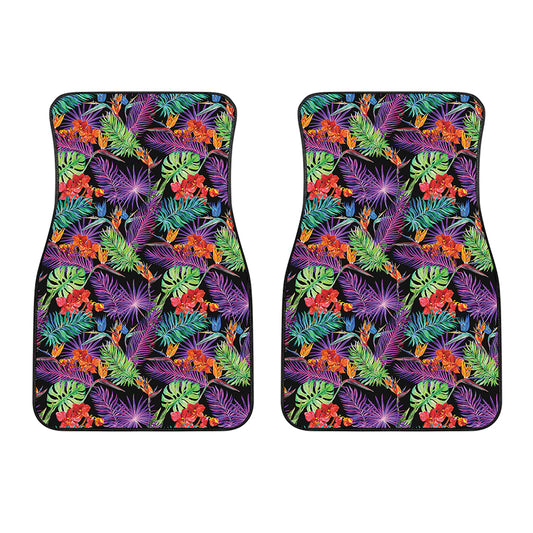 Tropical Hawaiian Jungle Print Front Car Floor Mats