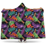 Tropical Hawaiian Jungle Print Hooded Blanket