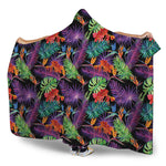 Tropical Hawaiian Jungle Print Hooded Blanket