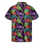 Tropical Hawaiian Jungle Print Men's Short Sleeve Shirt