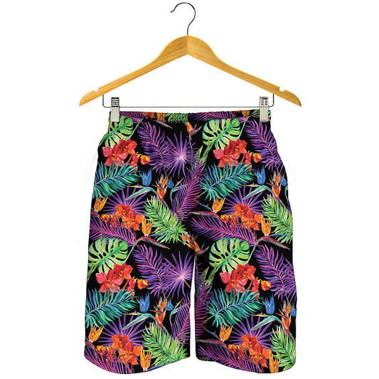 Tropical Hawaiian Jungle Print Men's Shorts
