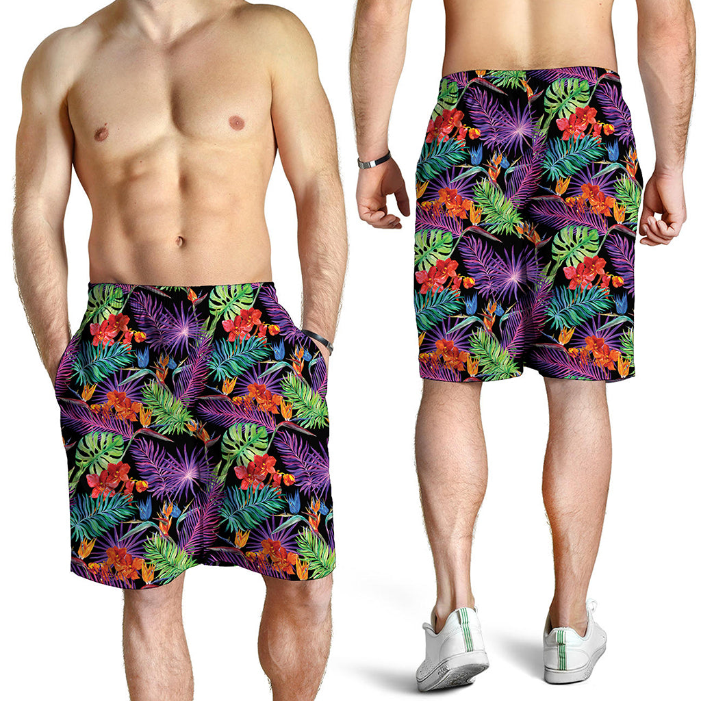 Tropical Hawaiian Jungle Print Men's Shorts