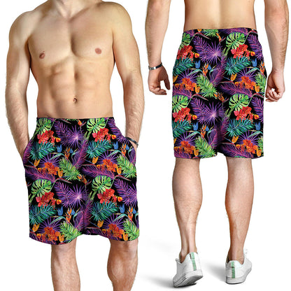 Tropical Hawaiian Jungle Print Men's Shorts