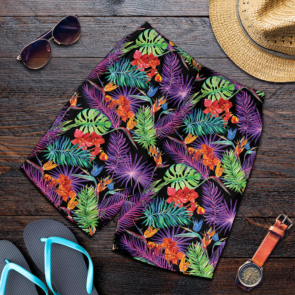 Tropical Hawaiian Jungle Print Men's Shorts