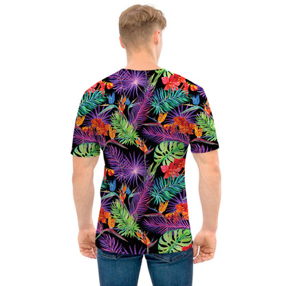 Tropical Hawaiian Jungle Print Men's T-Shirt