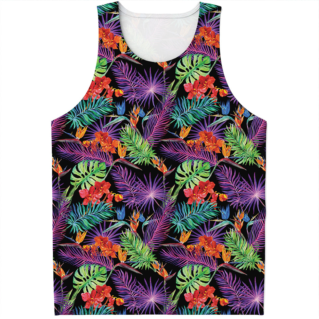 Tropical Hawaiian Jungle Print Men's Tank Top
