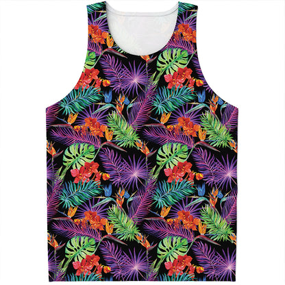 Tropical Hawaiian Jungle Print Men's Tank Top