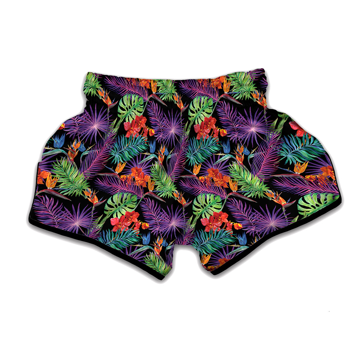Tropical Hawaiian Jungle Print Muay Thai Boxing Shorts