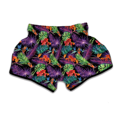Tropical Hawaiian Jungle Print Muay Thai Boxing Shorts