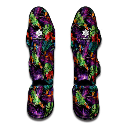Tropical Hawaiian Jungle Print Muay Thai Shin Guard