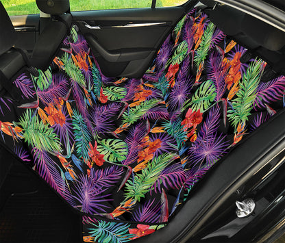 Tropical Hawaiian Jungle Print Pet Car Back Seat Cover