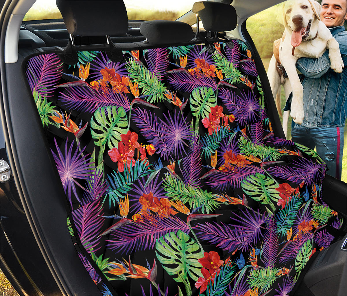 Tropical Hawaiian Jungle Print Pet Car Back Seat Cover