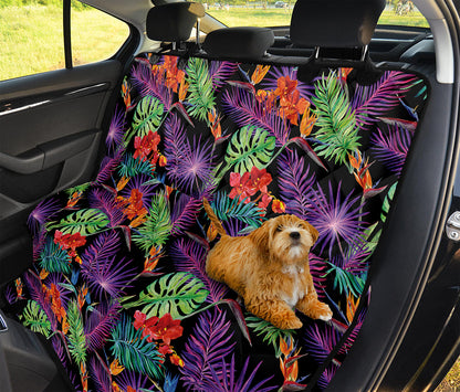 Tropical Hawaiian Jungle Print Pet Car Back Seat Cover