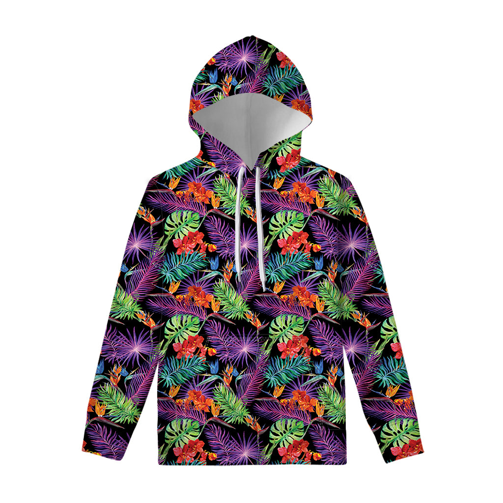 Tropical Hawaiian Jungle Print Pullover Hoodie