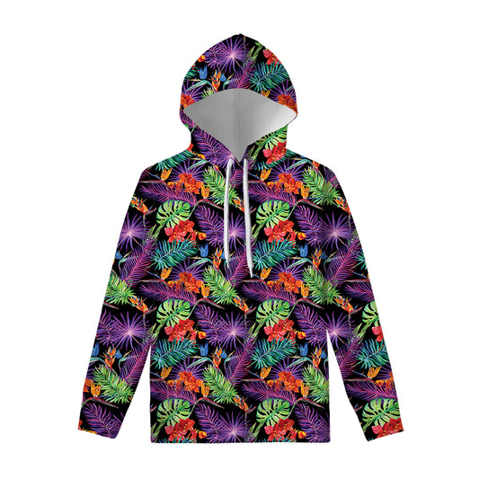 Tropical Hawaiian Jungle Print Pullover Hoodie