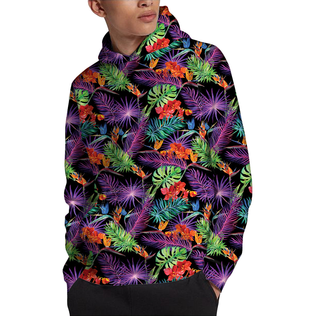 Tropical Hawaiian Jungle Print Pullover Hoodie