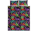 Tropical Hawaiian Jungle Print Quilt Bed Set