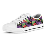 Tropical Hawaiian Jungle Print White Low Top Shoes
