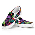 Tropical Hawaiian Jungle Print White Slip On Sneakers
