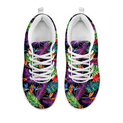 Tropical Hawaiian Jungle Print White Sneakers