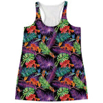 Tropical Hawaiian Jungle Print Women's Racerback Tank Top
