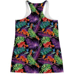 Tropical Hawaiian Jungle Print Women's Racerback Tank Top