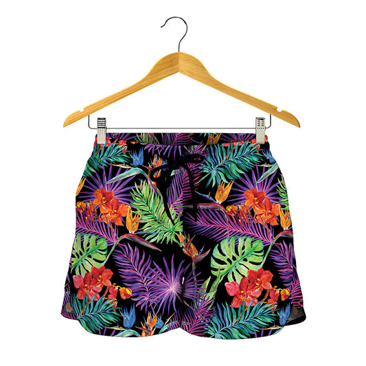 Tropical Hawaiian Jungle Print Women's Shorts