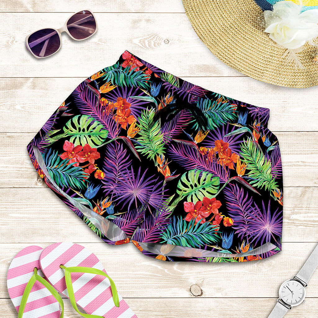 Tropical Hawaiian Jungle Print Women's Shorts