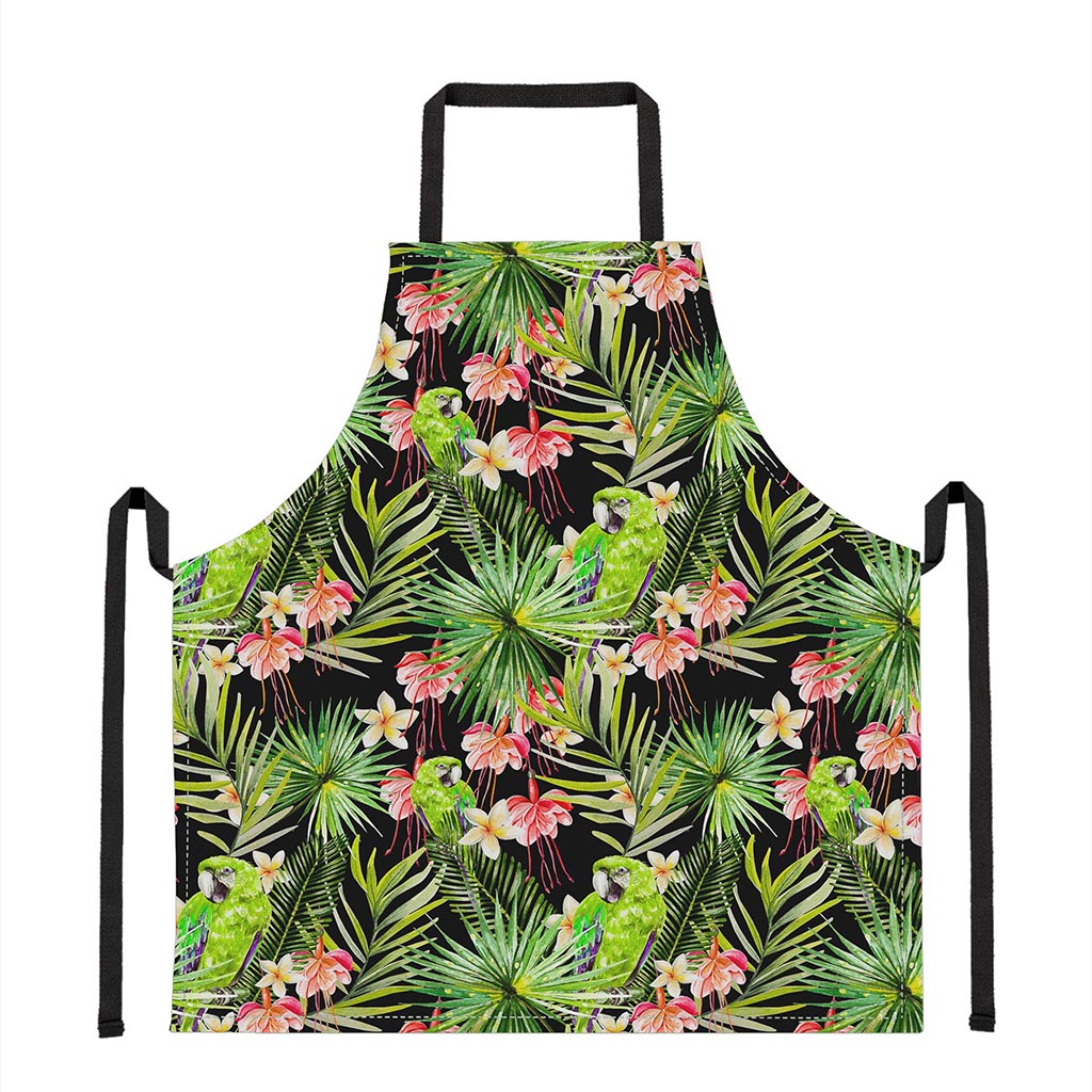 Tropical Hawaiian Parrot Pattern Print Apron