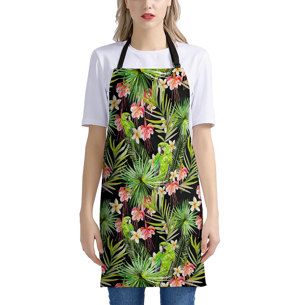 Tropical Hawaiian Parrot Pattern Print Apron