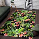 Tropical Hawaiian Parrot Pattern Print Area Rug GearFrost