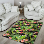 Tropical Hawaiian Parrot Pattern Print Area Rug GearFrost