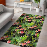 Tropical Hawaiian Parrot Pattern Print Area Rug GearFrost